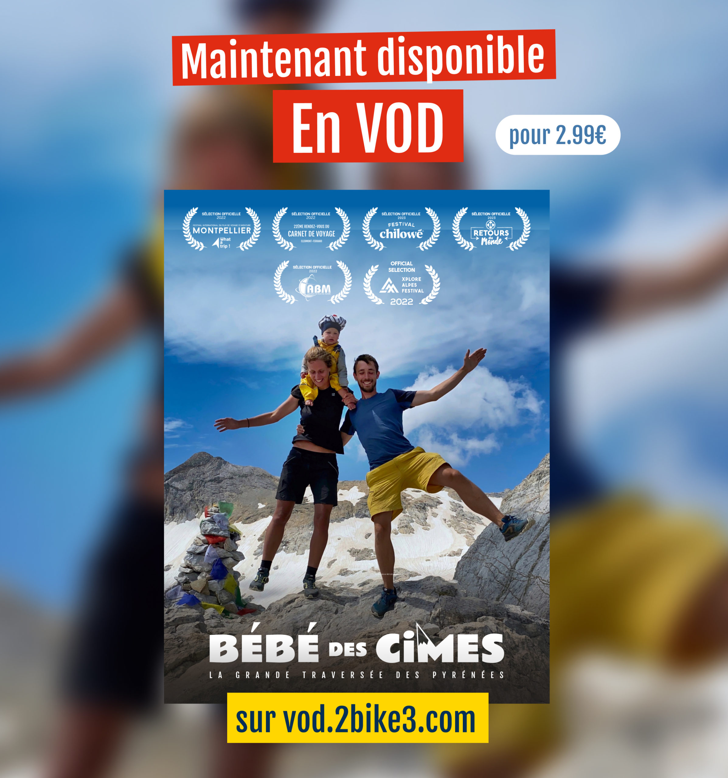 Le film bébé des Cimes de Jérôme Audoux @2bike3 est maintenant disponible en VOD sur http://vod.2bike3.com