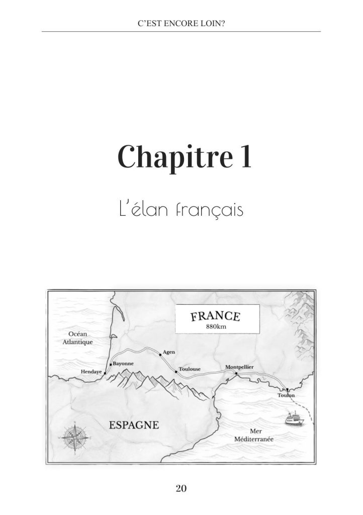 Chapitre 1 — carte de l'itinéraire et titre du chapitre