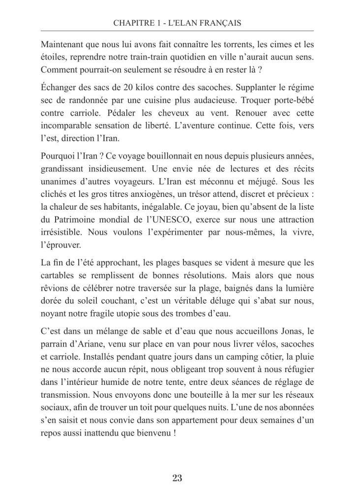 Chapitre 1, troisième page de lecture